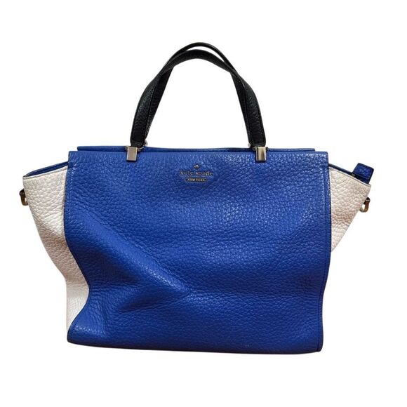 Kate Spade Chelsea Square Hayden Deep Blue White Black MISSING CROSSBODY STRAP - Picture 1 of 12